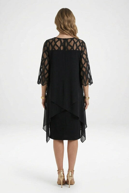 Timea | Layered Overlay Midi Dress