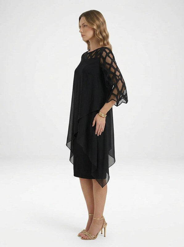 Timea | Layered Overlay Midi Dress