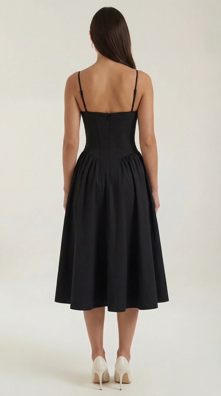 Izolda | Midi Dress with Corset Detail