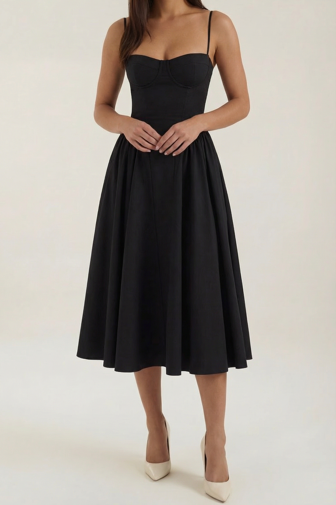 Izolda | Midi Dress with Corset Detail
