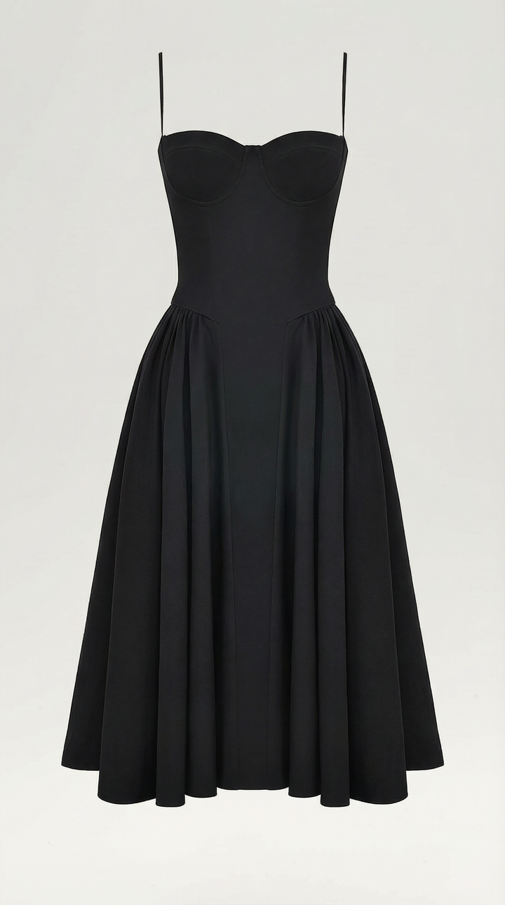 Izolda | Midi Dress with Corset Detail