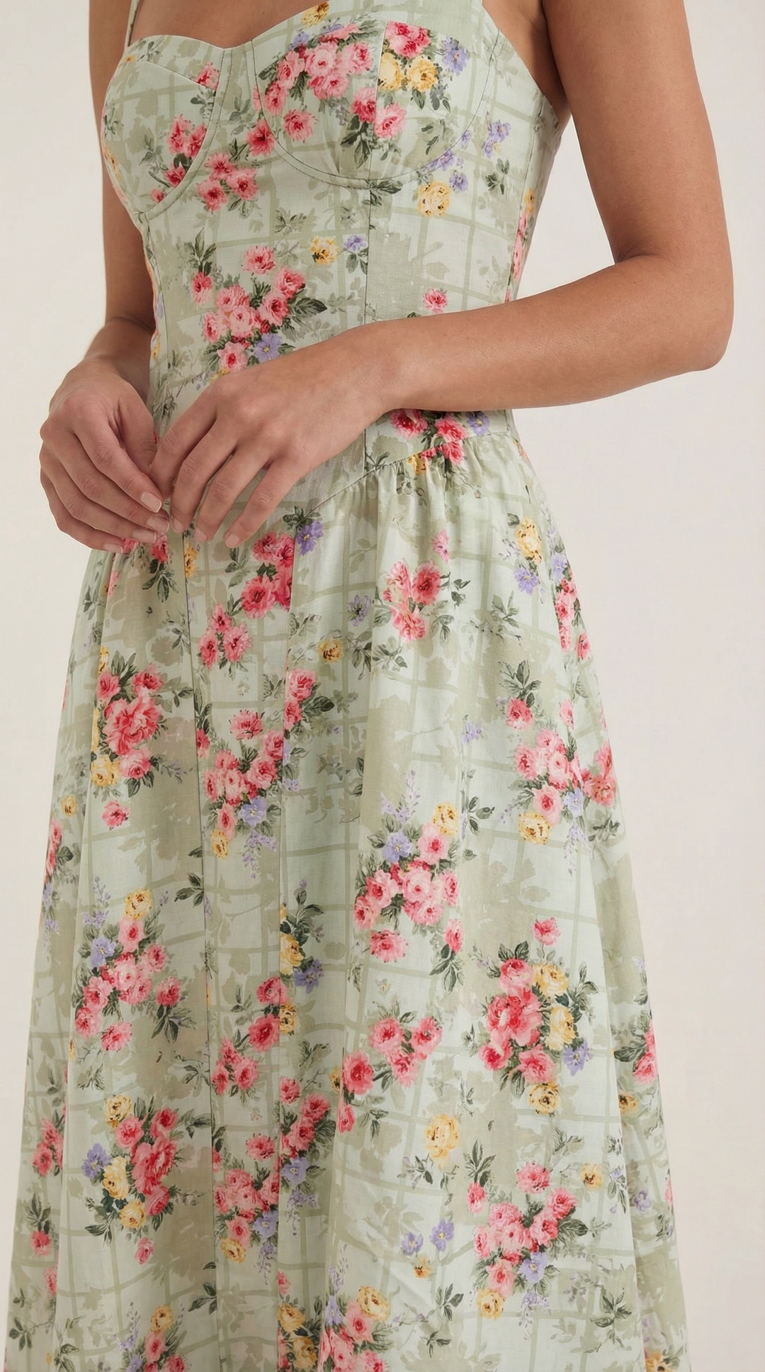 Izolda | Midi Dress with Corset Detail