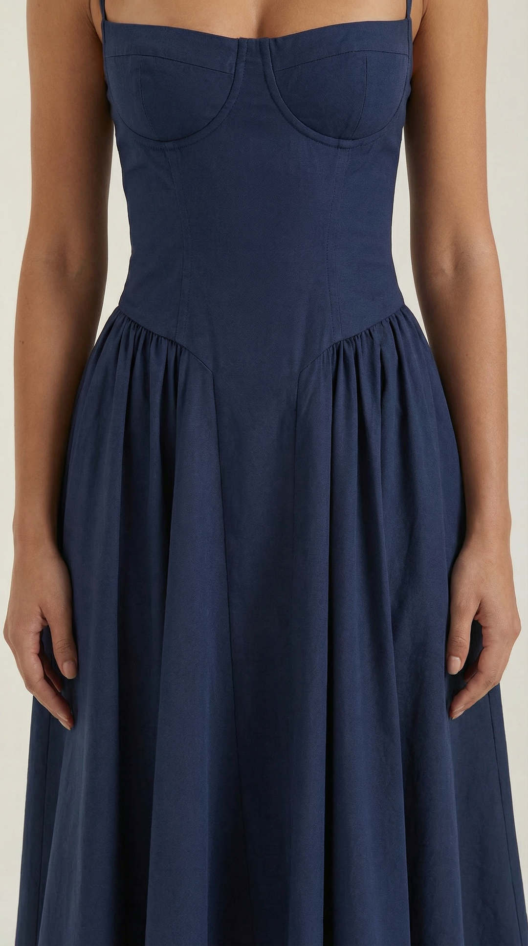 Izolda | Midi Dress with Corset Detail