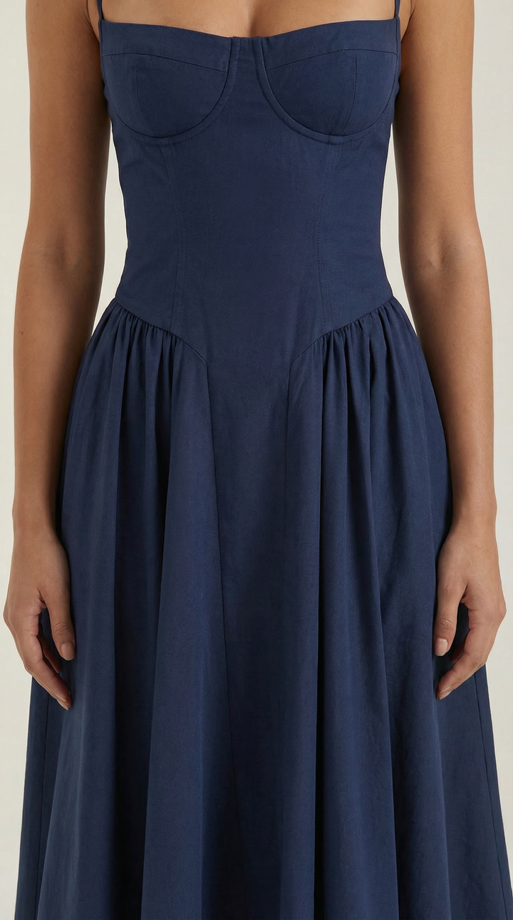 Izolda | Midi Dress with Corset Detail