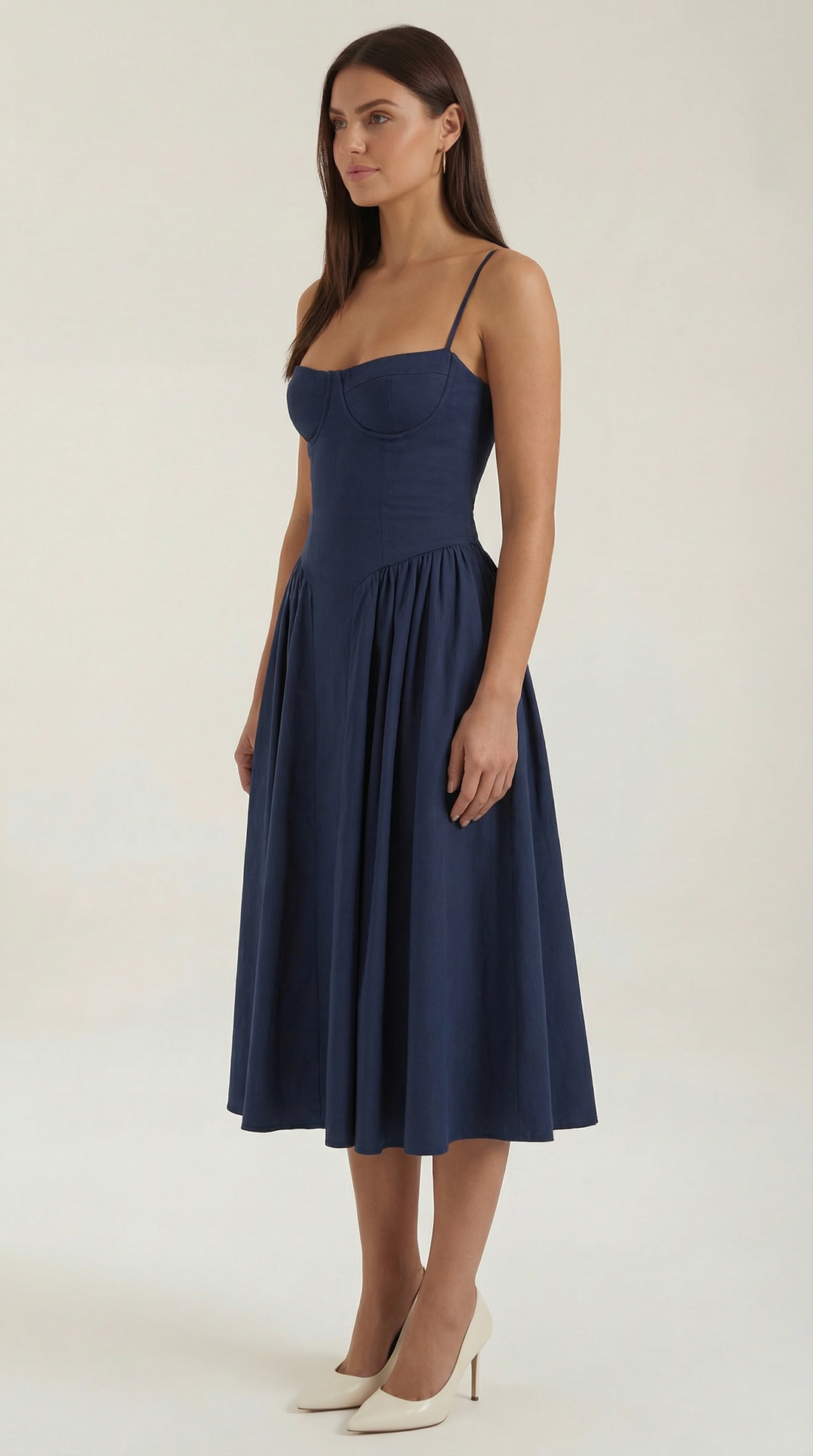 Izolda | Midi Dress with Corset Detail