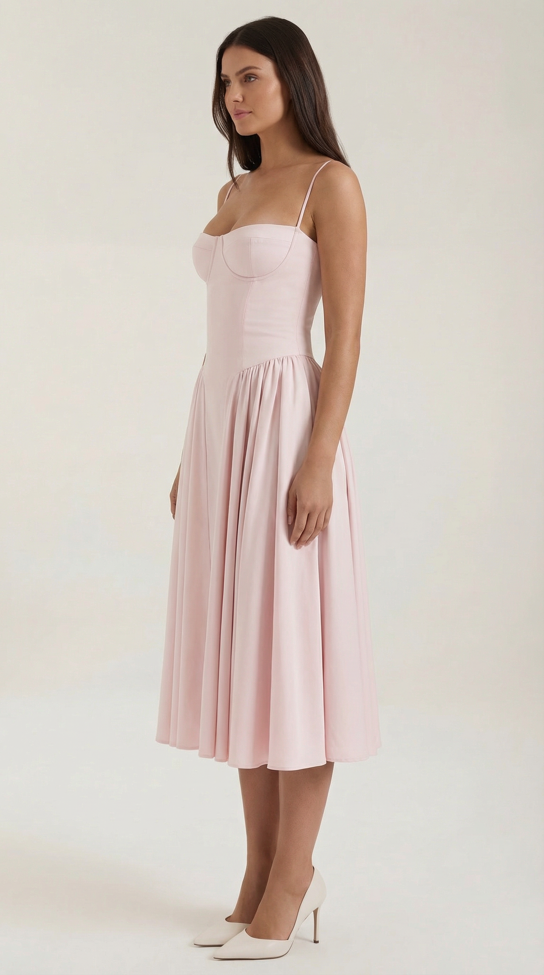 Izolda | Midi Dress with Corset Detail