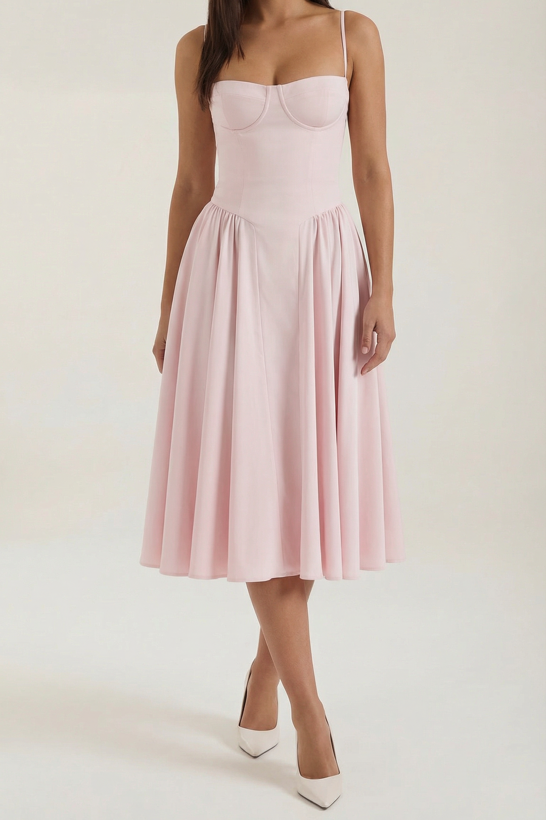 Izolda | Midi Dress with Corset Detail