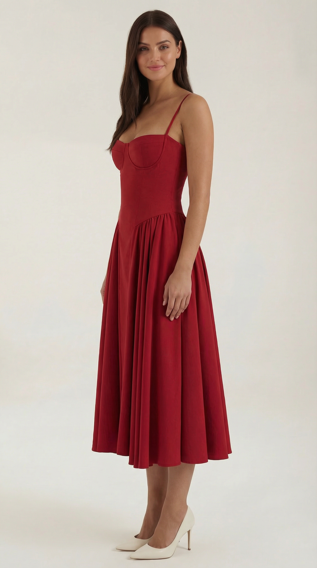 Izolda | Midi Dress with Corset Detail