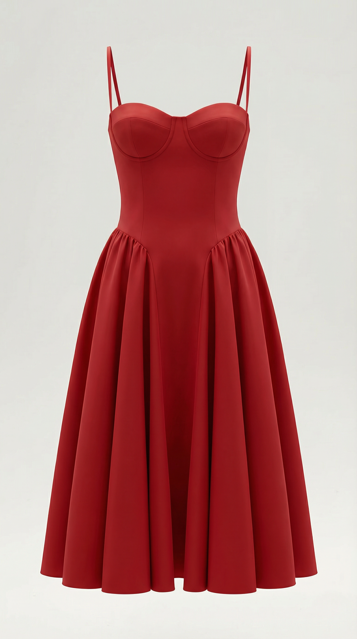 Izolda | Midi Dress with Corset Detail
