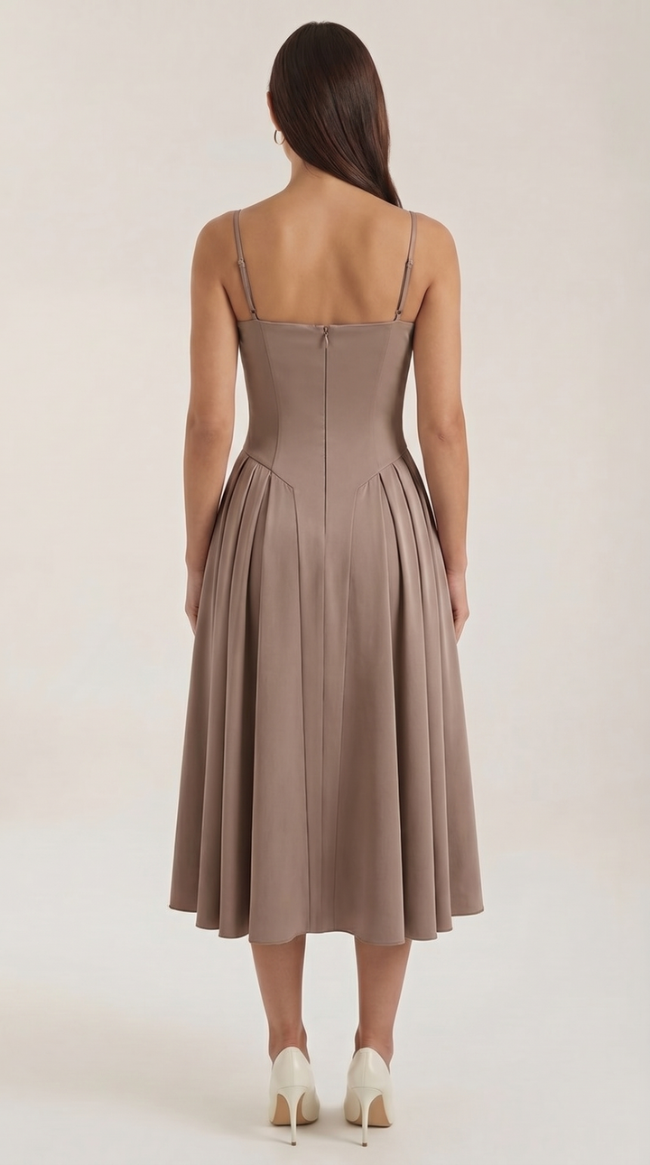 Izolda | Midi Dress with Corset Detail