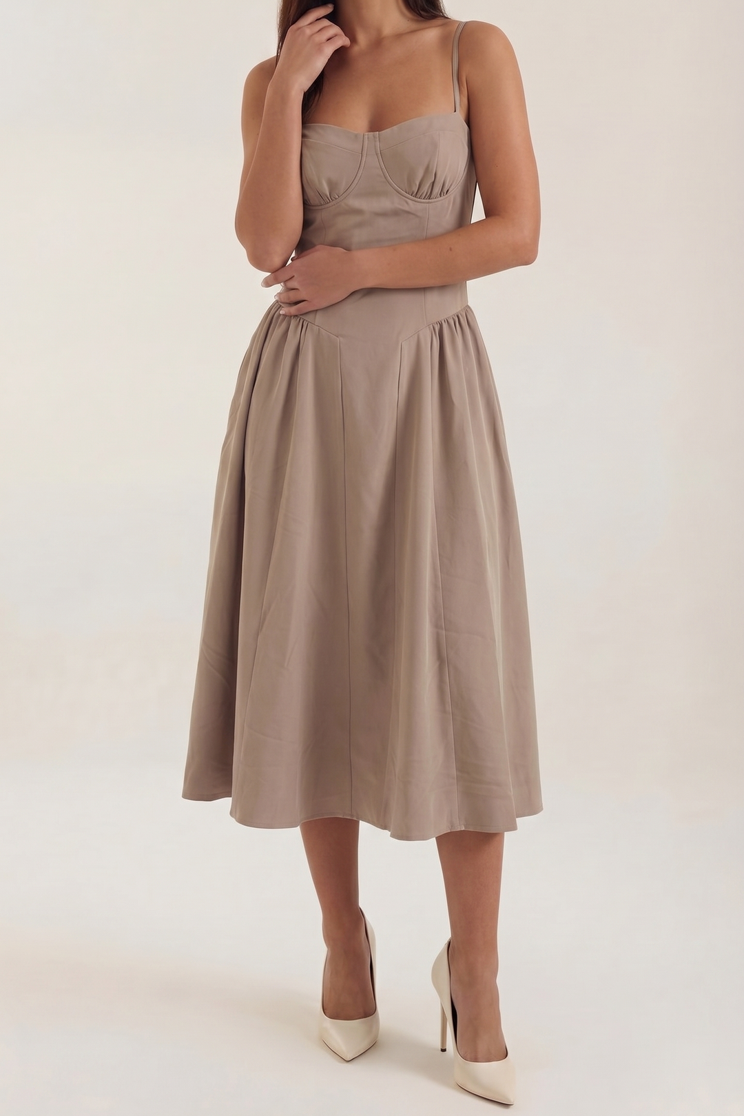 Izolda | Midi Dress with Corset Detail
