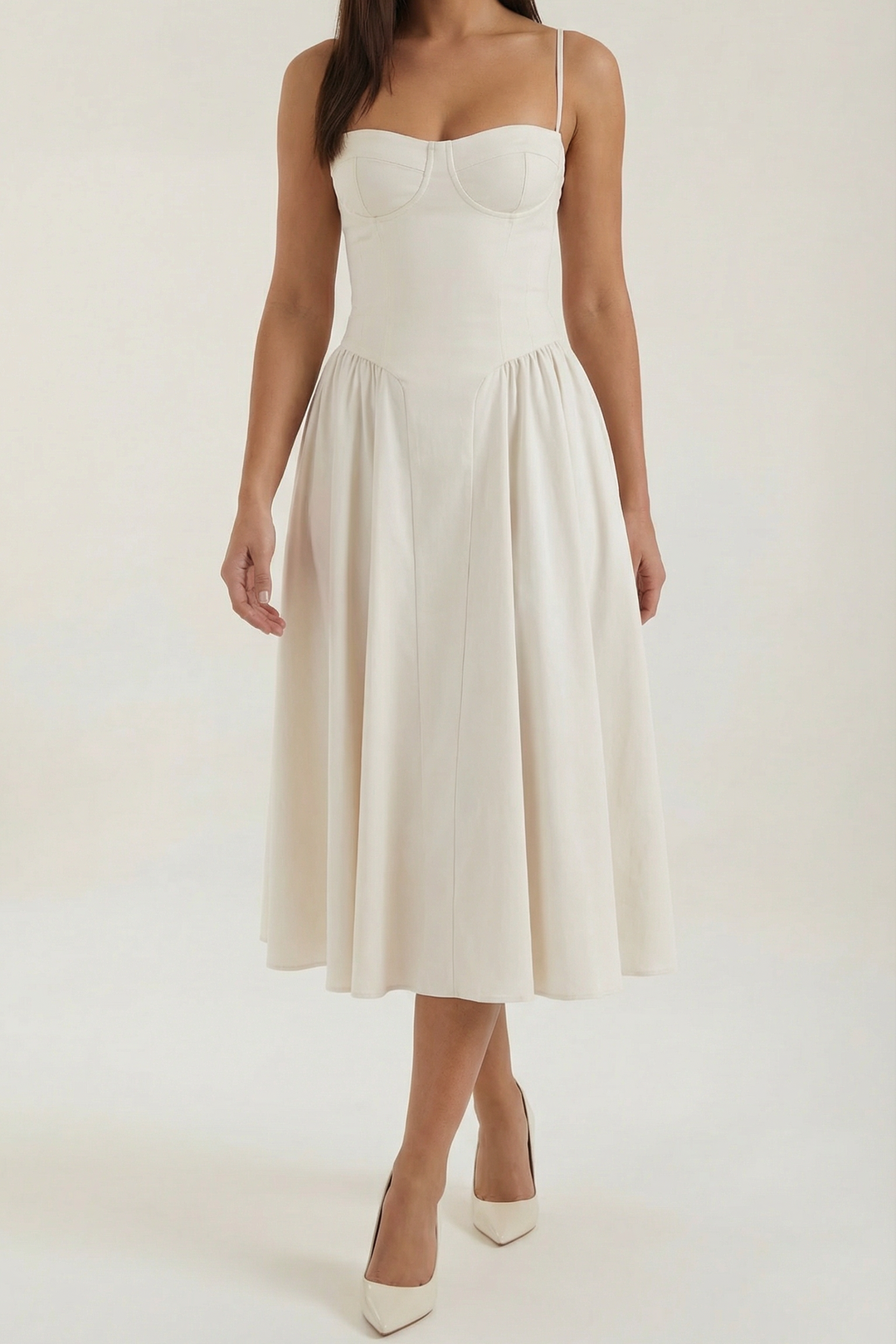 Izolda | Midi Dress with Corset Detail