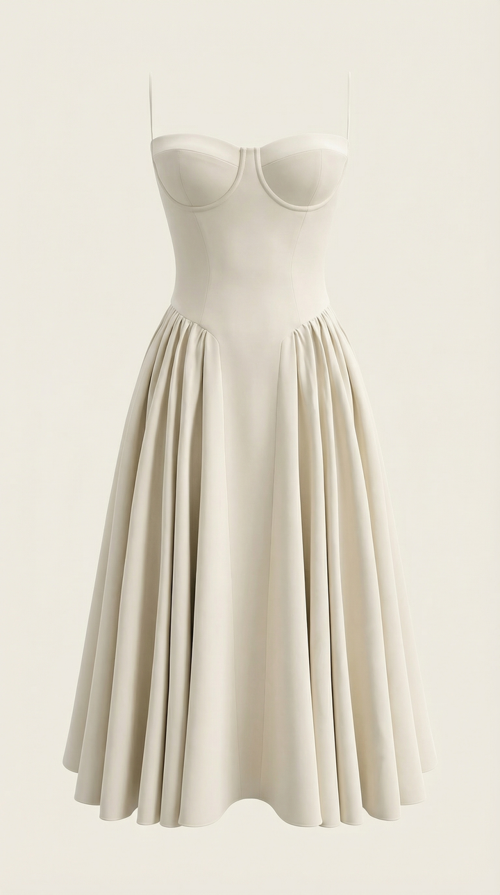 Izolda | Midi Dress with Corset Detail