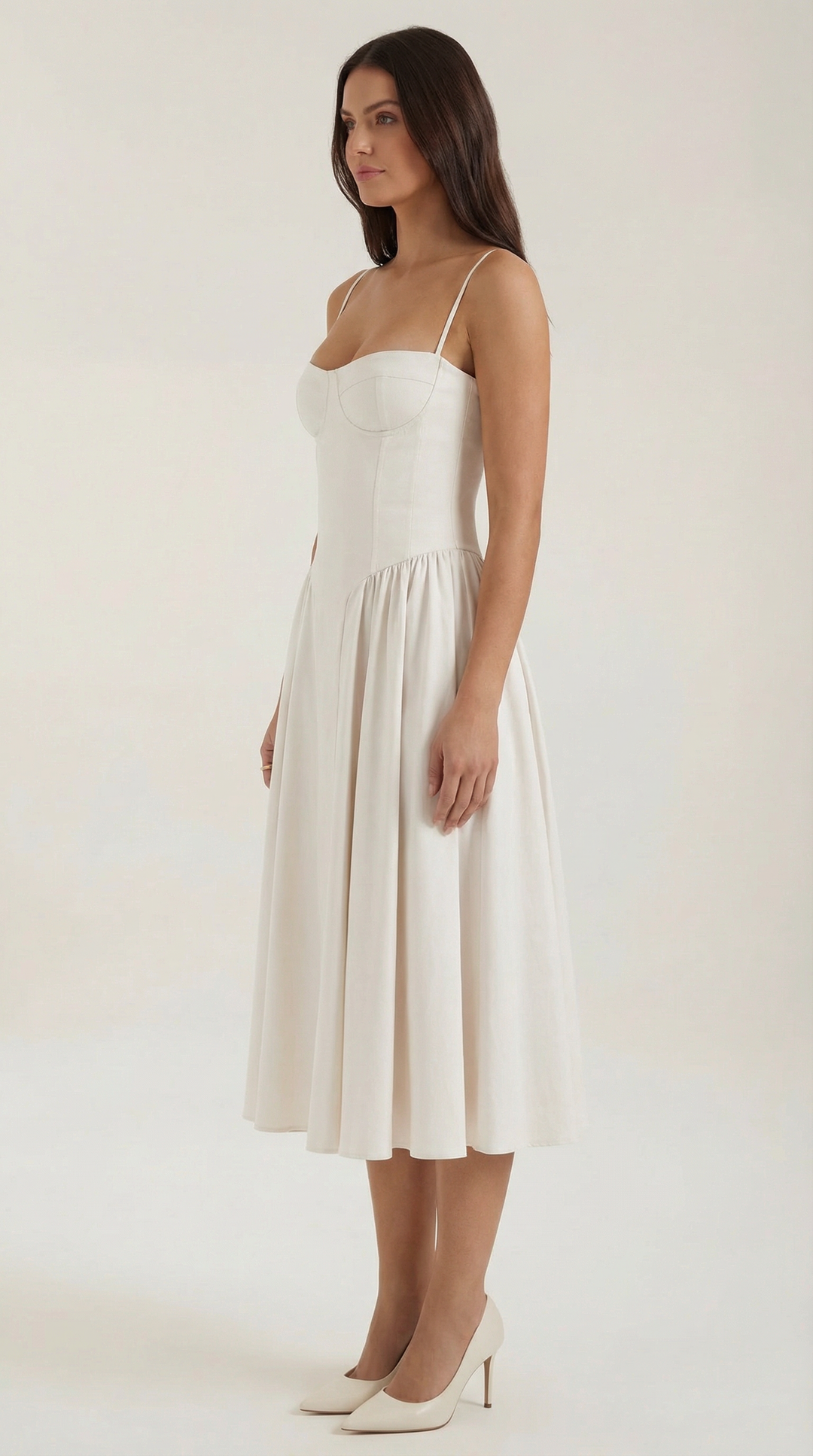 Izolda | Midi Dress with Corset Detail