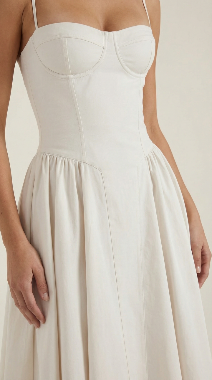 Izolda | Midi Dress with Corset Detail