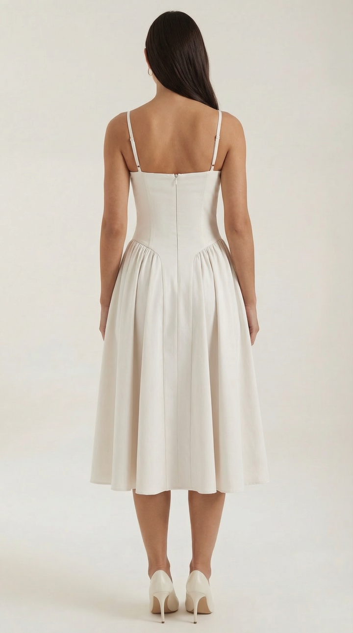 Izolda | Midi Dress with Corset Detail