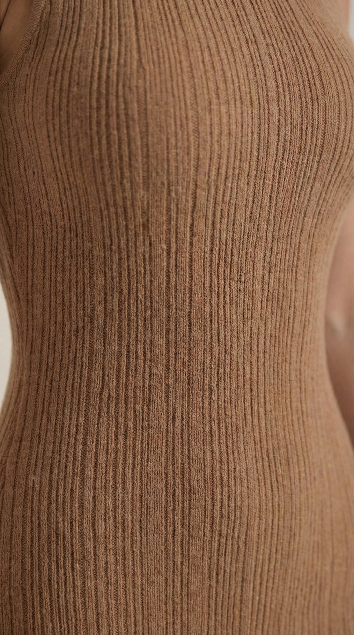 Hermína | Tailored Midi Dress Featuring a Stand-Up Collar