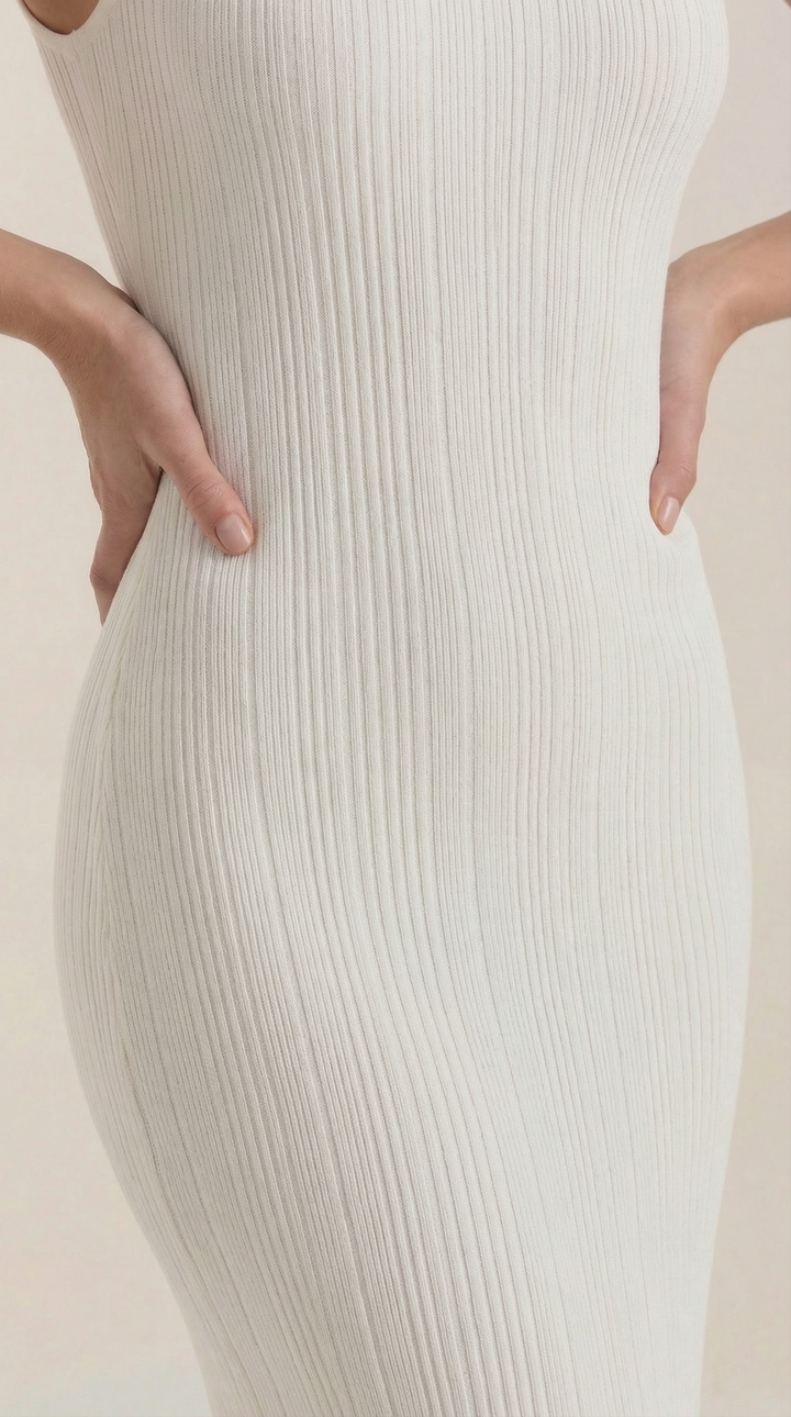 Hermína | Tailored Midi Dress Featuring a Stand-Up Collar