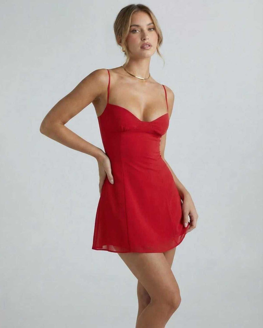 Lena | Sleek Mini Dress with Delicate Straps