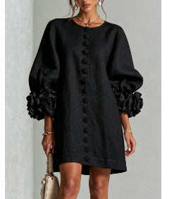Kiara | Floral Balloon Sleeve Dress