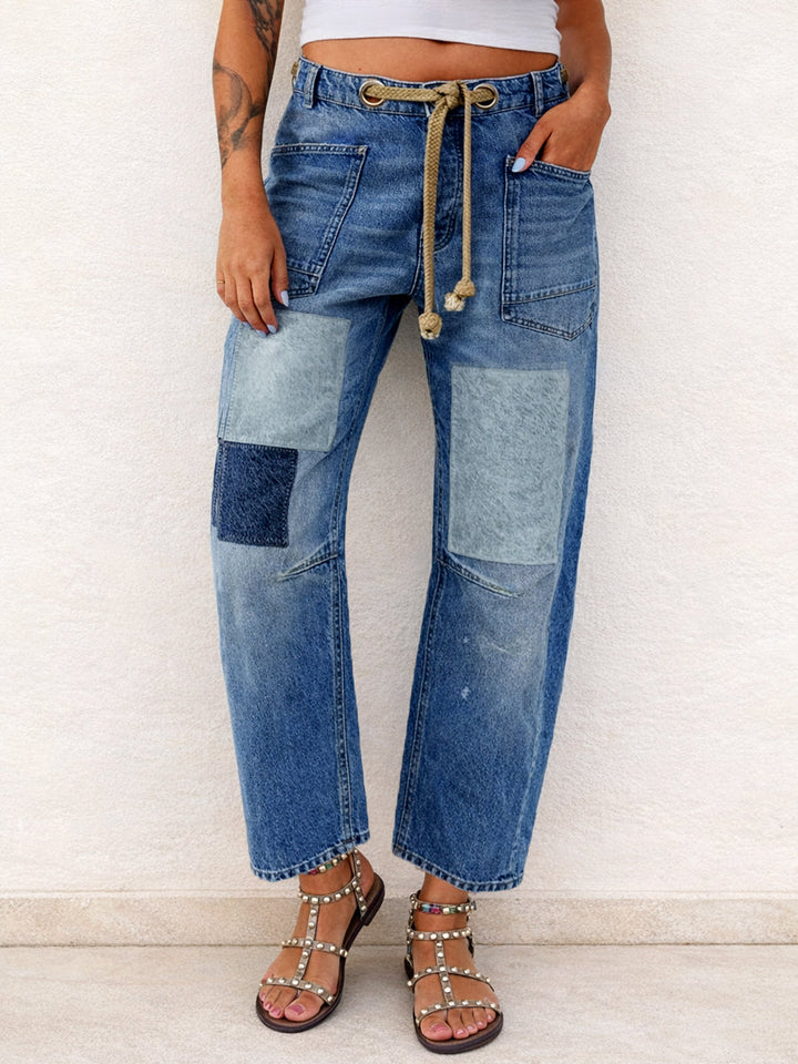 Daisy - Patchwork Denim Trousers