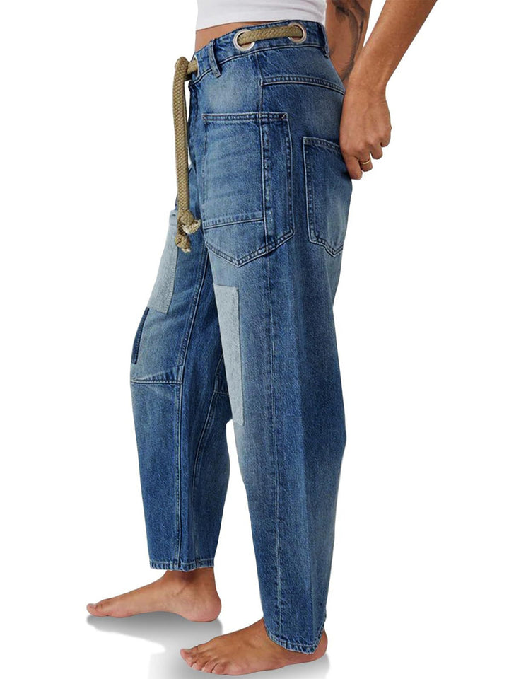 Daisy - Patchwork Denim Trousers