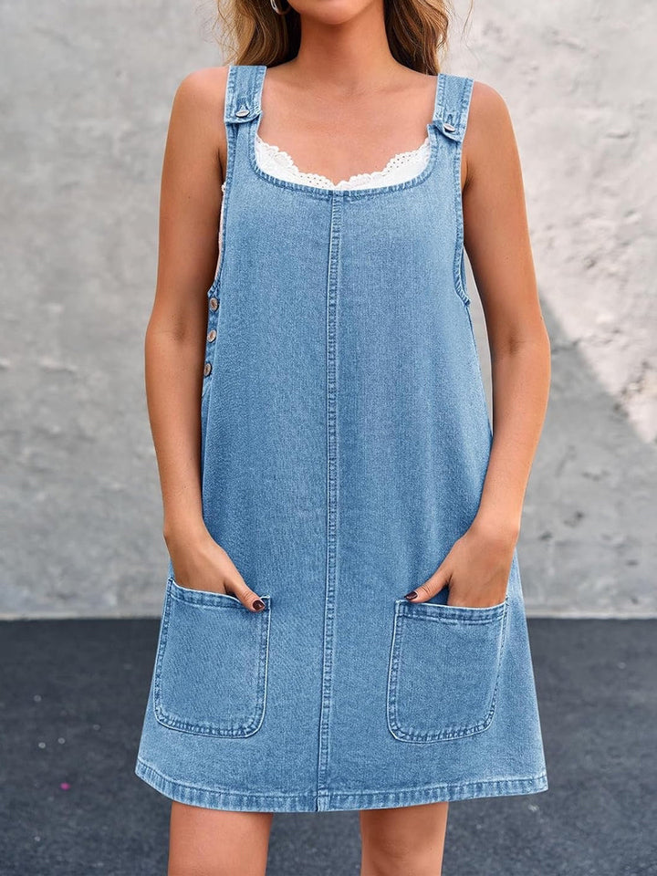Iris - Relaxed Denim Strappy Dress