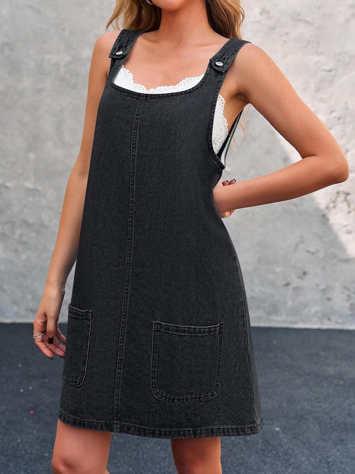 Iris - Relaxed Denim Strappy Dress
