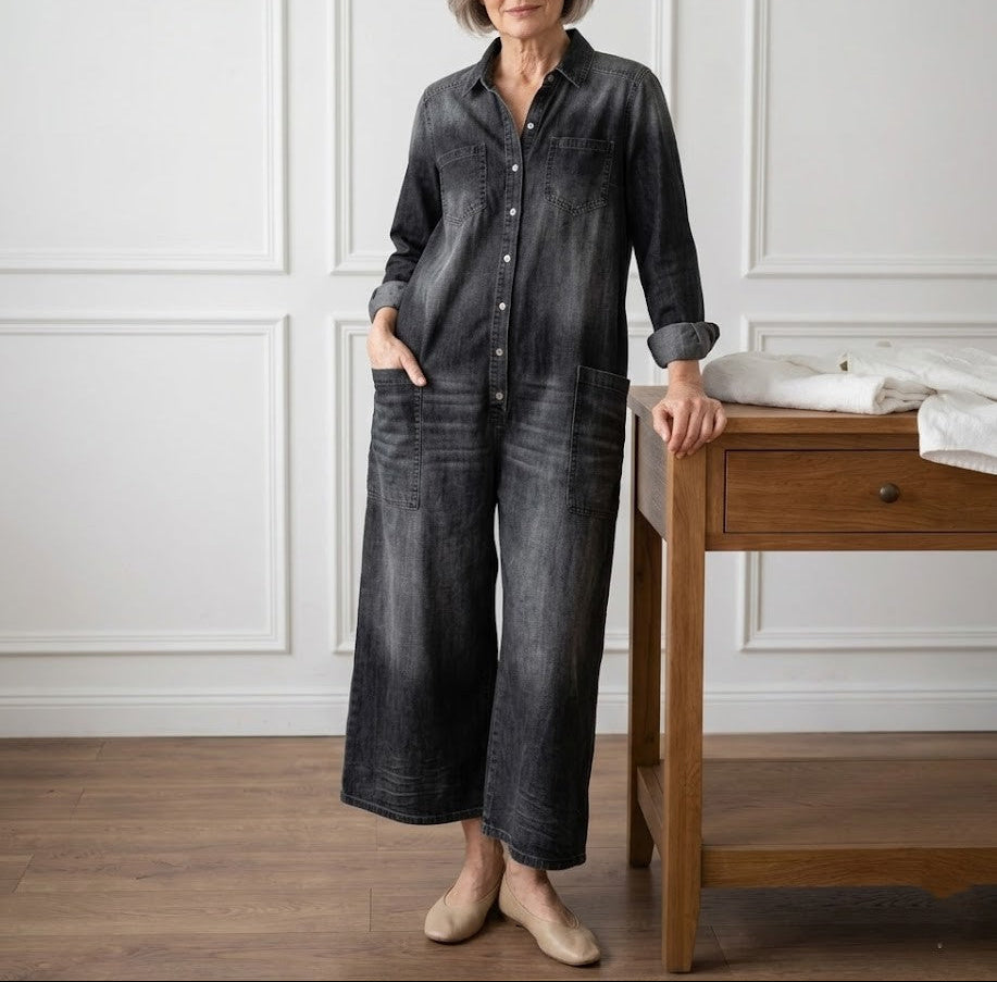 Mónica - Cotton Denim Jumpsuit