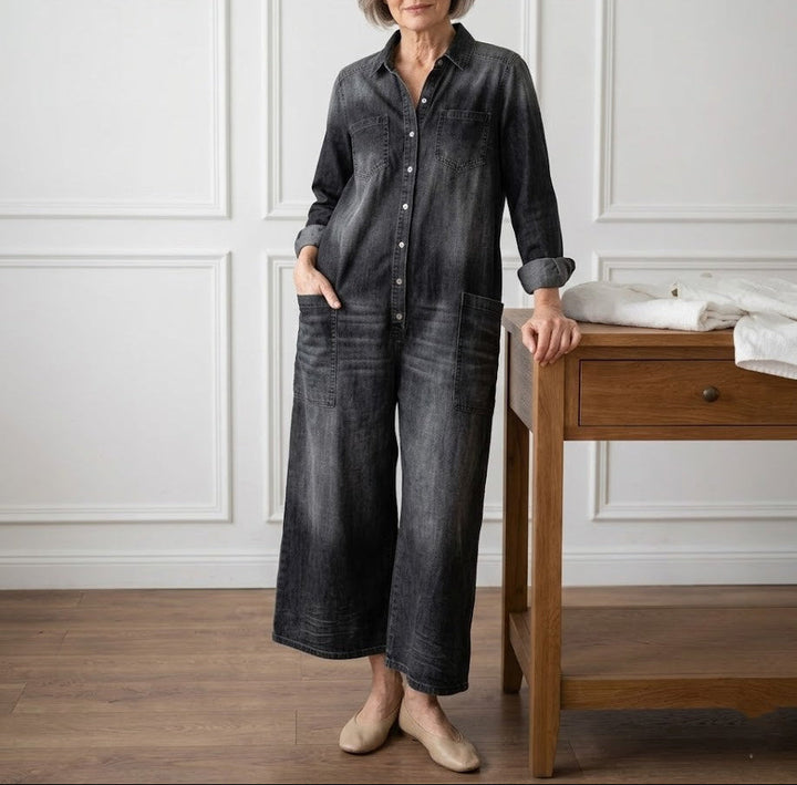 Mónica - Cotton Denim Jumpsuit