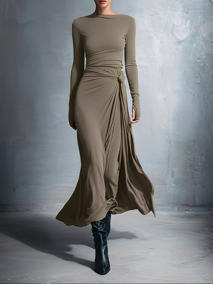 Octavia | Side Tie Wrap Maxi Dress
