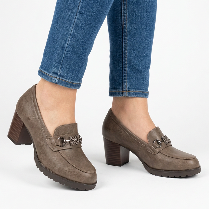 Elevated Moccasin Heels