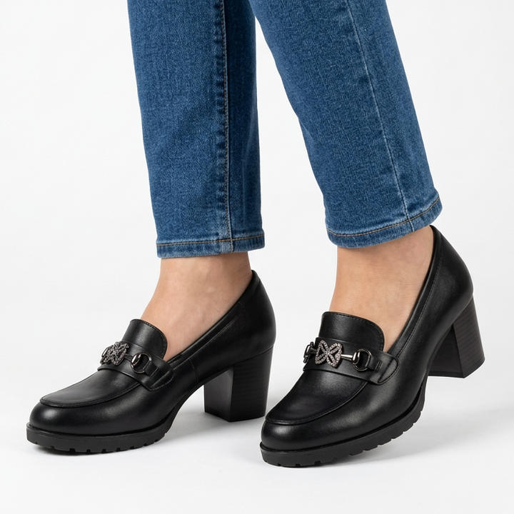 Elevated Moccasin Heels