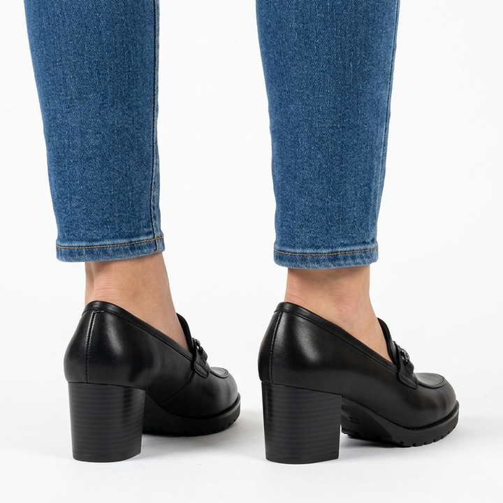 Elevated Moccasin Heels