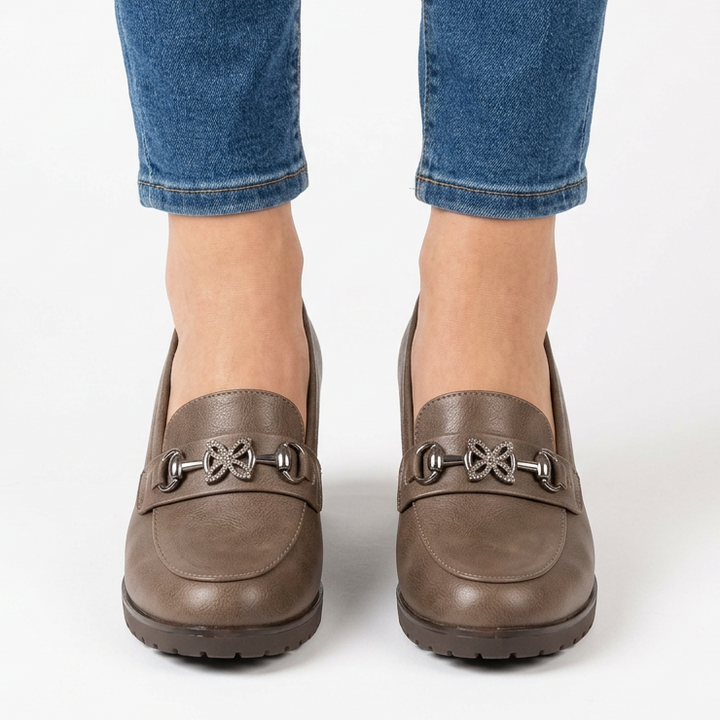 Elevated Moccasin Heels