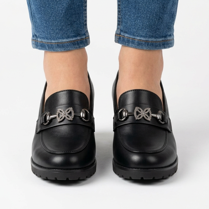 Elevated Moccasin Heels