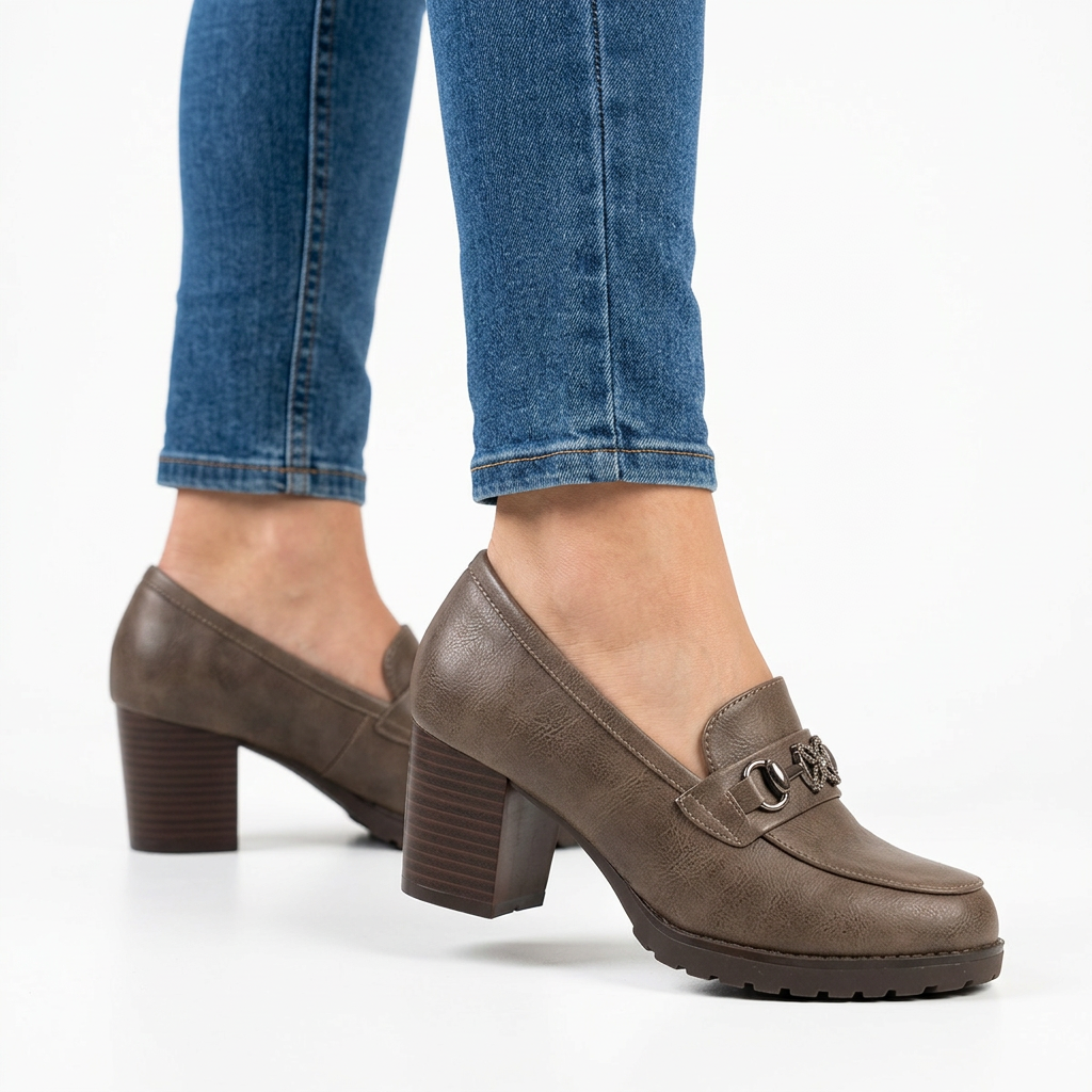 Elevated Moccasin Heels