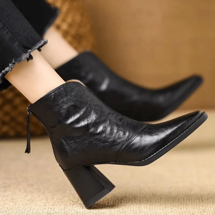 Claudia - Elegant Mid-Heel Ankle Boots