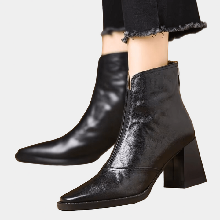 Claudia - Luxury Ankle Boots with Mid Heel