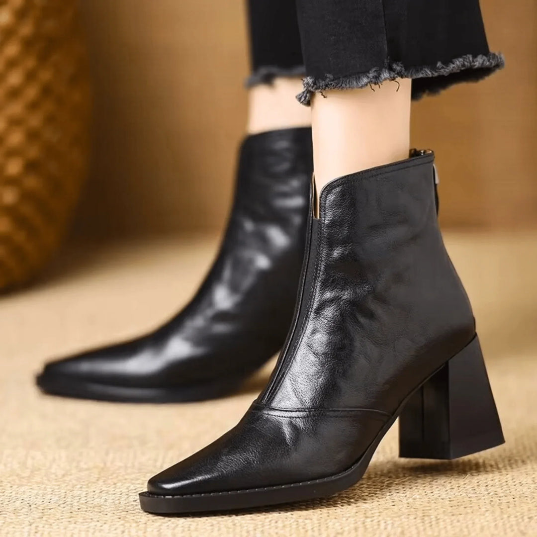 Claudia - Elegant Mid-Heel Ankle Boots
