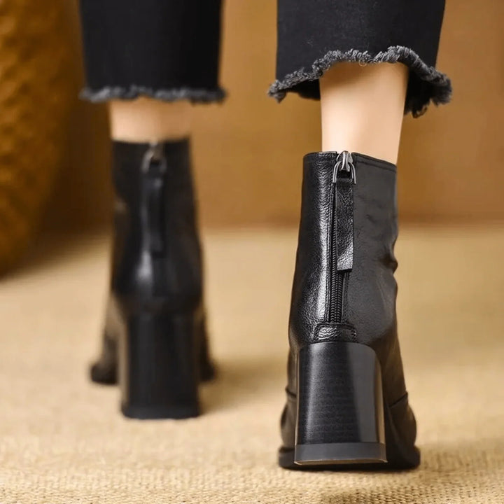 Claudia - Elegant Mid-Heel Ankle Boots
