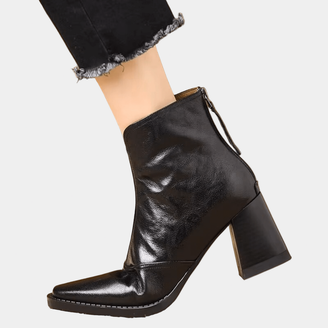 Claudia - Luxury Ankle Boots with Mid Heel