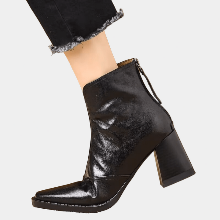 Claudia - Luxury Ankle Boots with Mid Heel
