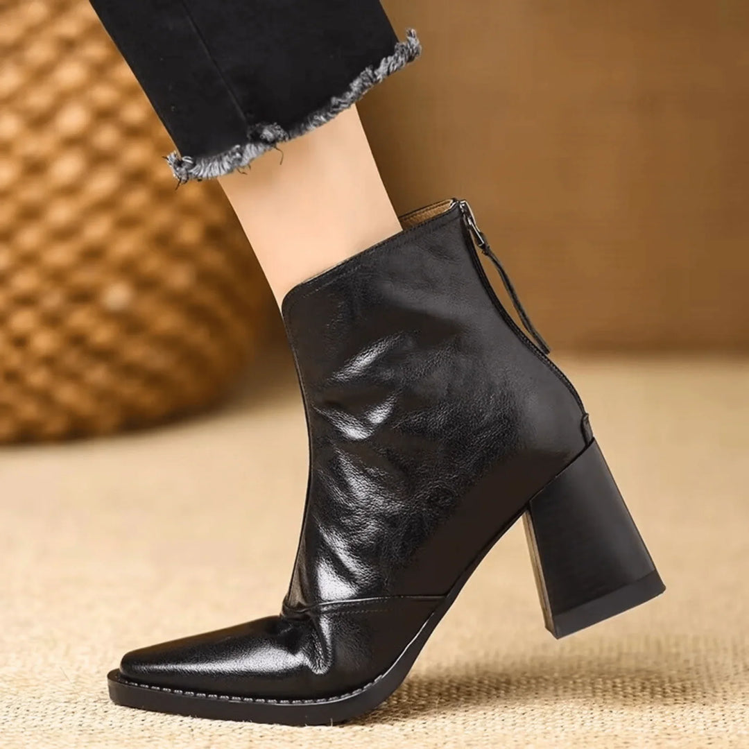 Claudia - Elegant Mid-Heel Ankle Boots