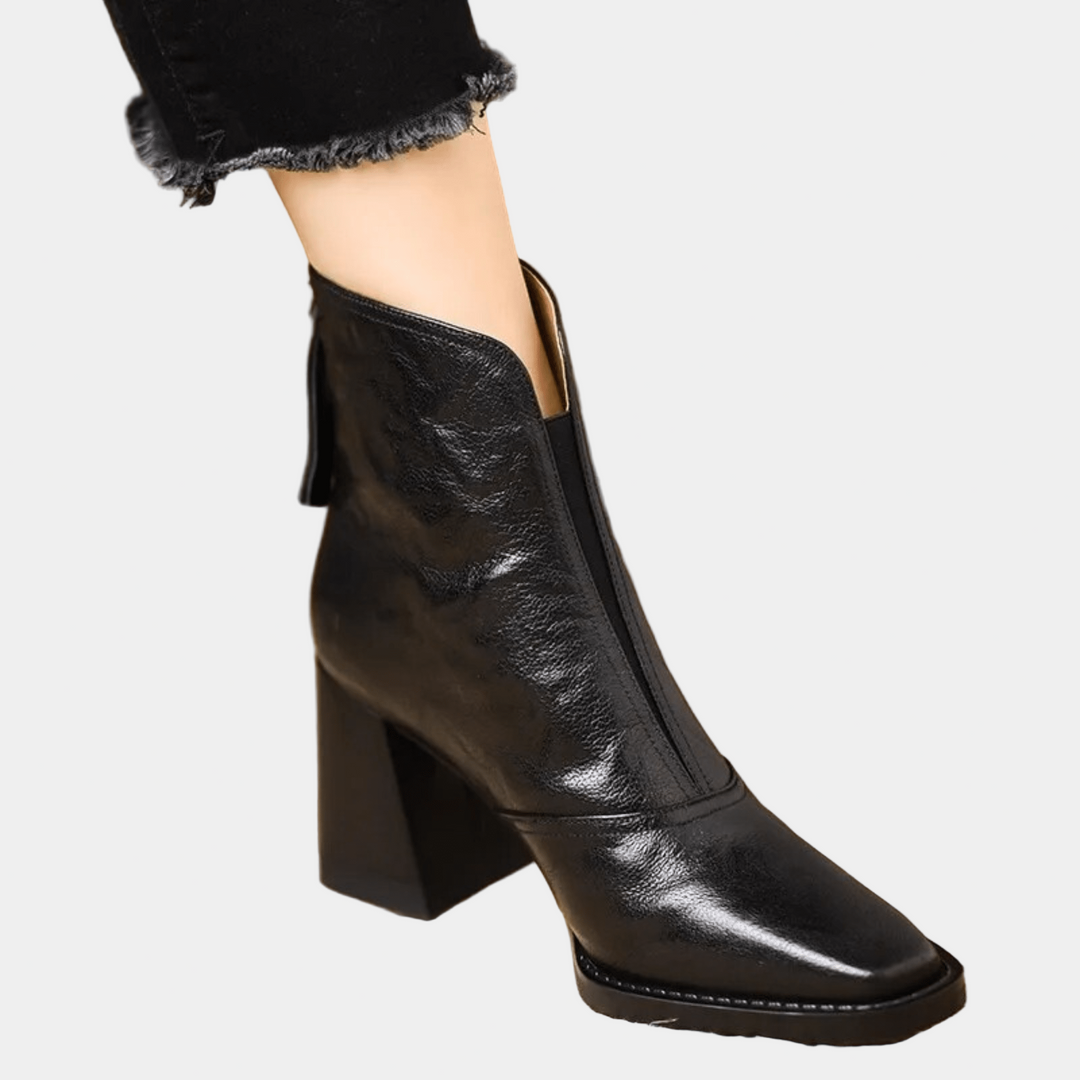 Claudia - Luxury Ankle Boots with Mid Heel