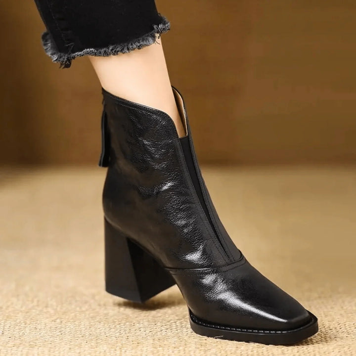 Claudia - Elegant Mid-Heel Ankle Boots