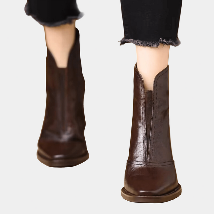 Claudia - Luxury Ankle Boots with Mid Heel