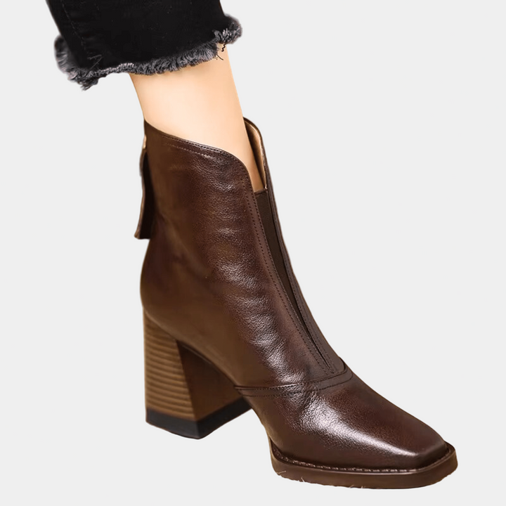 Claudia - Luxury Ankle Boots with Mid Heel