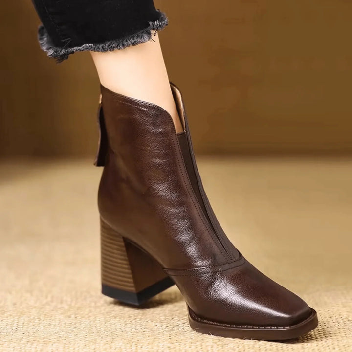 Claudia - Elegant Mid-Heel Ankle Boots