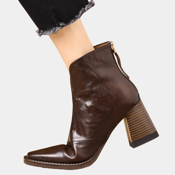 Claudia - Luxury Ankle Boots with Mid Heel